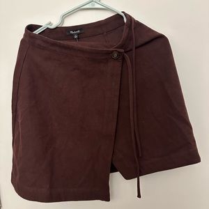 Madewell Moleskin Side-Tie Mini Skirt